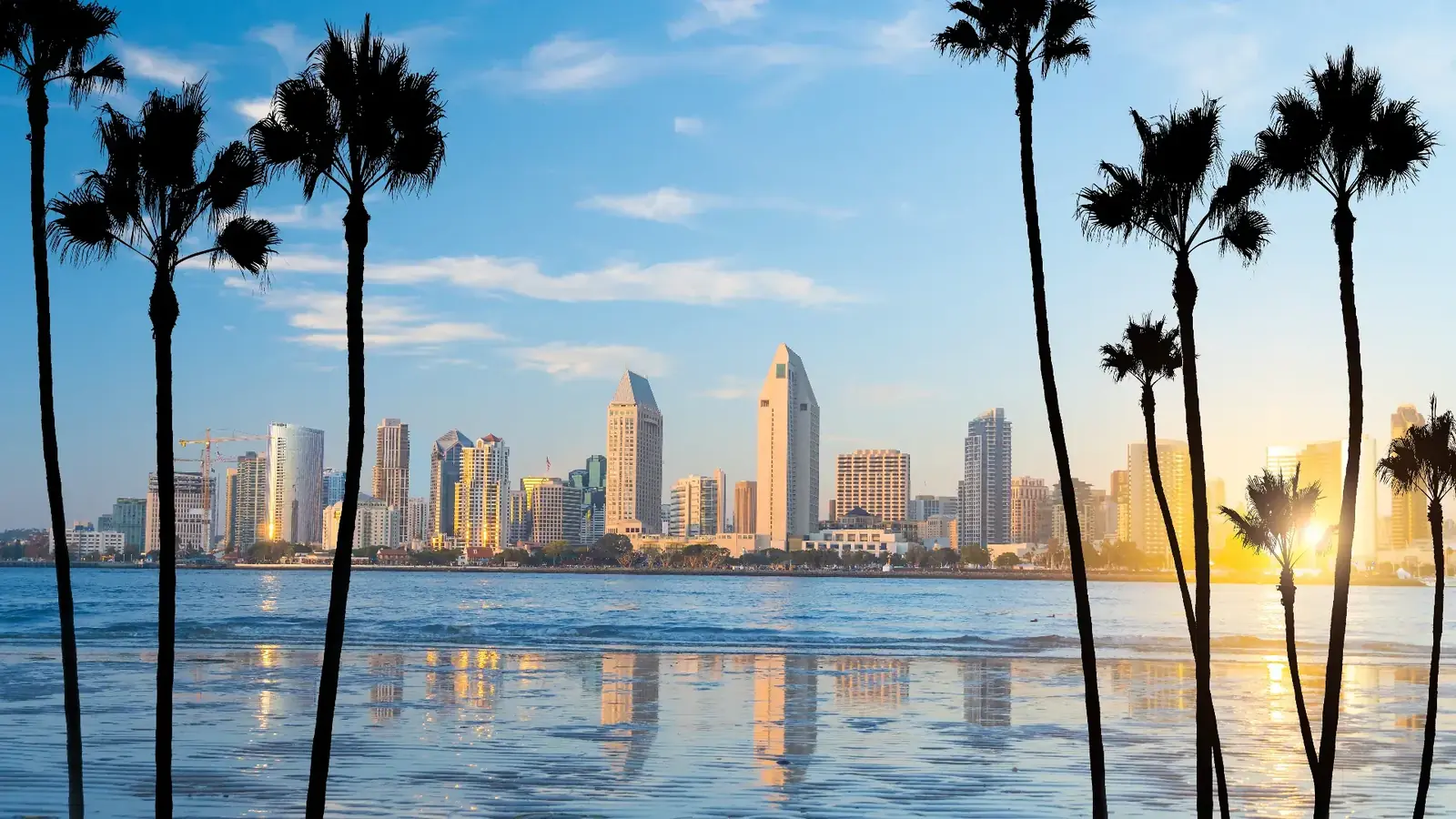 The San Diego skyline at dusk — a guide to funeral and cremation costs for local families